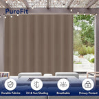 PureFit Outdoor Curtains for Patio Waterproof Weatherproof, UV Resistant - Image 3