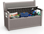 80 Gallon Outdoor Storage Bench Deck Box Waterproof Lockable, Outdoor Storage by OutdoorLivingPerfected