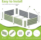 2PCS 4x2x1FT Galvanized Raised Garden Bed, Galvanized Planter Raised Garden - Image 3