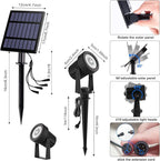 T-SUNUS Solar Christmas Spotlight Outdoor Warm White 3000K, 4-in-1 Spot Lights - Image 6