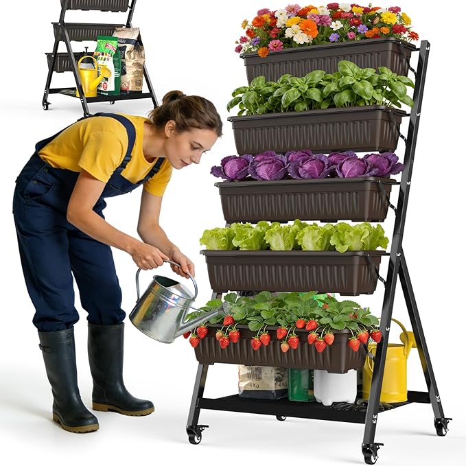 5-Tier Vertical Garden Bed Planter Boxes by Unknown