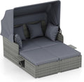 Tangkula Patio Rattan Daybed by TANGKULA