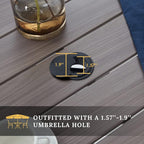 VICLLAX Round Patio Table with Adjustable Umbrella Hole, All Weather Outdoor - Image 4