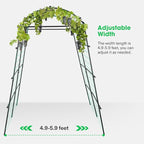 VIVOSUN 7Ft. Arch Trellis for Climbing Plants, Lightweight Metal Plant Support - Image 5