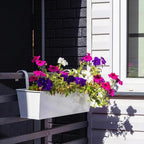 3 Pack Metal Railing Planters, 16 Inch Large Rectangular Hanging Flower Pots - Image 6