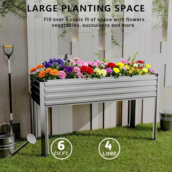 Vengarus Galvanized Raised Garden Bed Outdoor - Image 5