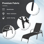 Giantex 2 Pack Patio Lounge Chair, Outdoor Chaise Lounge - Image 4