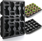 20 Cell Plant Trays for Carrying 3 inch Round Nursery Pots, Sturdy Plastic by RooTrimmer
