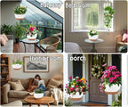 2 Pack 12 Inch Self Watering Hanging Planters - Image 6