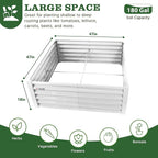A ANLEOLIFE 4X4X1.5 ft Galvanized Raised Garden Beds Outdoor, Square Metal - Image 2