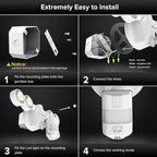SANSI 40W 5000 LM LED Motion Sensor Outdoor Lights 5000K Daylight Super Bright - Image 6