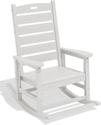 SERWALL HDPE Outdoor Rocking Chair, Oversized Rocking Chair by SERWALL