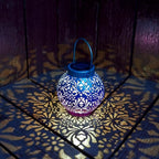 2 Pack Outdoor Solar Hanging Lantern Lights Metal LED Decorative Lamp - Image 6
