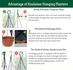 2 Pack Hanging Planters Set, 10 Inch Indoor Outdoor Hanging Plant Pot Basket - Image 6