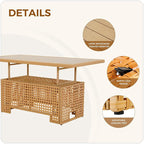 Grand patio 14-Piece Wicker Patio Furniture Set - Image 4