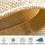 Shade&Beyond 8'x10' Sun Shade Sails Canopy Rectangle Sand 185GSM Shade Sail - Image 3