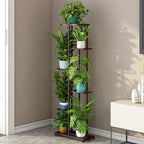LINZINAR Plant Stand Metal 6 Tier 7 Potted Multiple Flower Pot Holder Shelf - Image 3