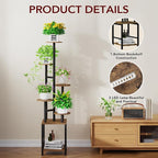 Plant Stand Indoor with Grow Light, 6-Tiered Tall Plant Stand Indoor, Metal - Image 3