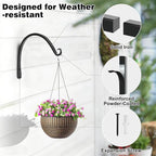 Gtongoko 2 Pack 10 Inch Plant Hangers Outdoor Metal, Plant Hooks - Image 3