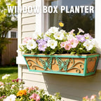 4 Pack 24 Inch Window Boxes Planter Railing Planters Box - Image 4