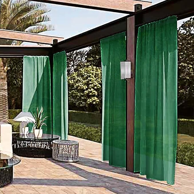 SpaceDresser Waterproof Outdoor Sheer Curtains - Image 2