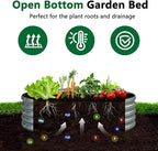 zizin 2 Pack Galvanized Raised Garden Bed Metal Round Raised Garden Beds - Image 3