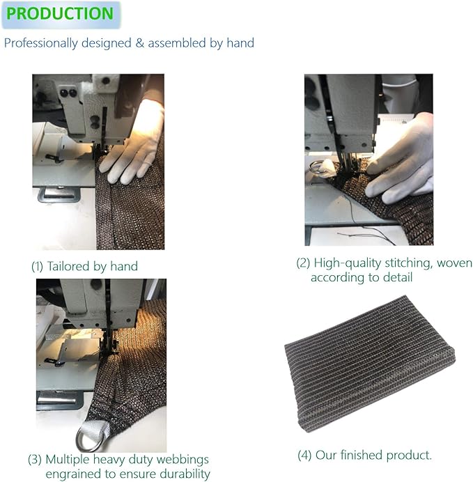 Eden's Decor Straight Flat-Edged Sun Shade Sail Rectangular 5' x 7' Wheat - Image 4