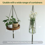 Macrame Plant Hanger Polyester Rope 42 Inch Outdoor Indoor Adjustable Hanging - Image 9