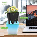 Self Watering Planters for Indoor Plants : 5 inch 3 Pack Gradient Blue Planter - Image 2