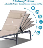 4 Pack Foldable Chaise Lounge Chair - Image 4