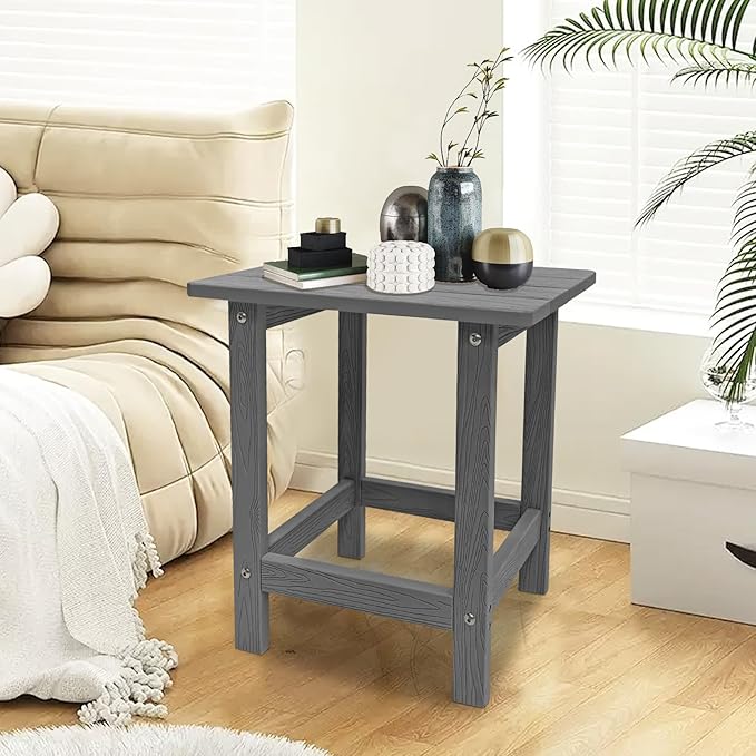 Outdoor Side Table, HDPS Single Adirondack Side Table Weather Resistant - Image 2