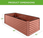 Best Choice Products 8x4x2ft Outdoor Metal Raised Garden Bed, Deep Root Planter - Image 8
