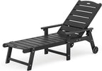 LUE BONA Outdoor Chaise Lounge, HDPS Chaise Lounger, 5 Positions Adjustable - Image 3