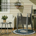 MAMIZO Patio Dining Chairs, Stackable All Weather Teslin Chair, Heavy Duty - Image 6
