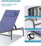 2 Pack Foldable Chaise Lounge Chair - Image 6