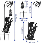 Solar Dog and Cat Lantern Garden Stakes - Image 4