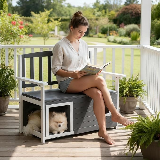 VINGLI Outdoor Storage Bench - Image 2