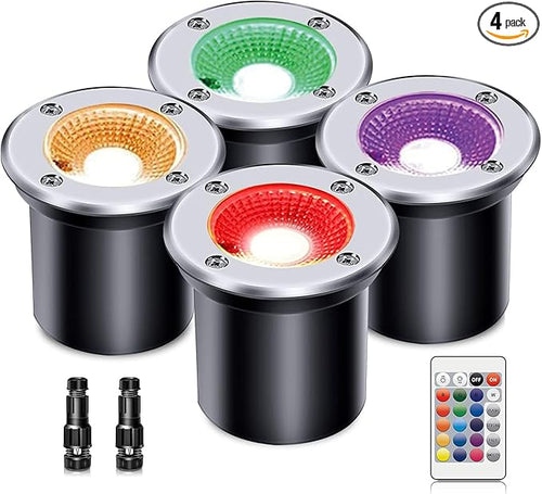 4 Pack 3w 12v Low Voltage In-ground Lights LED Landscape Light Waterproof IP67 by ALEDECO