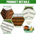 SnugNiture Galvanized Raised Garden Bed 8x4x1FT Outdoor Large Metal Planter Box - Image 3