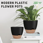 12" 10" 9" Large Self Watering Plant Pots, 3 Pack Flower Pots Planters - Image 3
