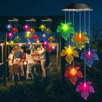 Toodour Solar Wind Chimes, Color Changing Maple Leaf Wind Chime, LED Mobile - Image 5