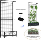 Zhongma Metal Planter with Trellis Raised Bed with Trellis - Image 3