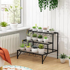 3 Tier Metal Plant Stand Outdoor Indoor, Heavy Duty Flower Pot Holder Display - Image 4