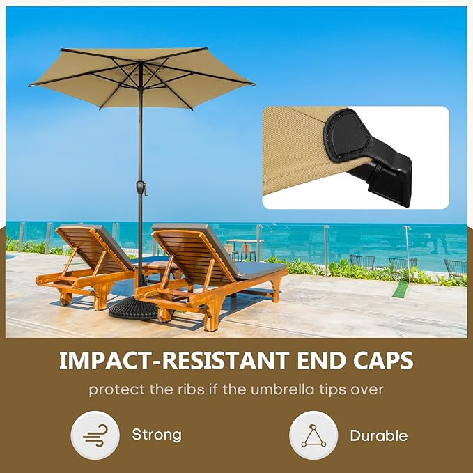 Abba Patio 7.5FT Lyon Outdoor Patio Umbrella Outdoor Table Umbrella - Image 4