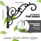 Hanging Planter Hooks 8-Inch 2 Pcs, Outdoor Hanging Brackets Wall Hook Heavy - Image 3