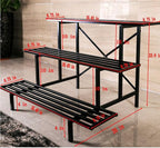 Zhongma 3 Tier Sturdy Metal Plant Stand, L35.43 x W26 x H23.6 inch, Heavy Duty - Image 2