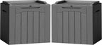 Flamaker 2 Pack Deck Box 31 Gallon Waterproof Resin Storage Box by Flamaker