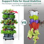 7 Tiered Strawberry Vertical Planters Tower Garden 2 Pack, Stacking Herb - Image 6