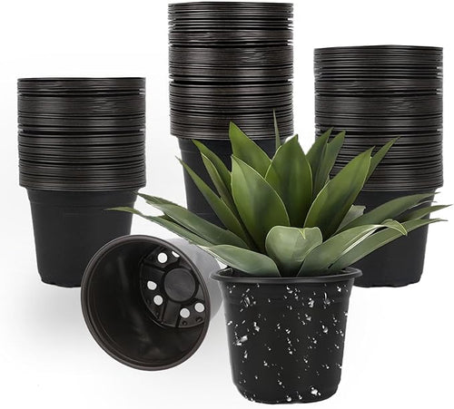 100 Packs 4 Inch Nursery Pots, 4 5 6 Inches Plastic Nursery Pots by TAQIXI