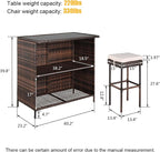 Outvita Wicker Patio Outdoor Bar Set - Image 2